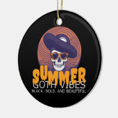 schedel zomerhoed keramisch ornament (Links)