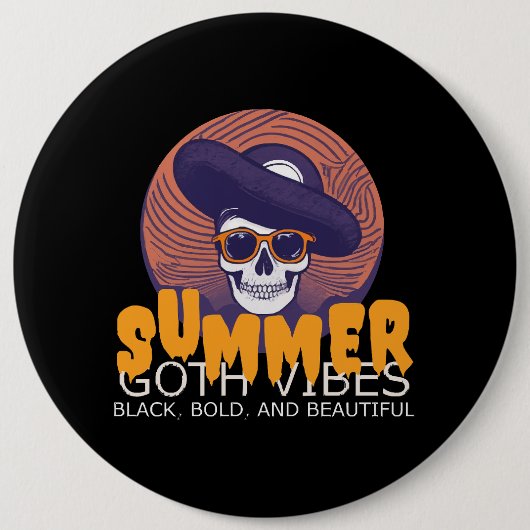 schedel zomerhoed ronde button 6,0 cm (Voorkant)