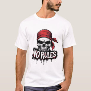 Schedel Zonder Regels Voor Motorrijders En Motorli T-shirt