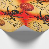 SCHEDEL, ZWAARDEN, PIRATEN SCHAT KAART PERCHMENT P CADEAUPAPIER (Hoek)