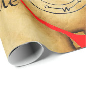 SCHEDEL, ZWAARDEN, PIRATEN SCHAT KAART PERCHMENT P CADEAUPAPIER (Rol Hoek)