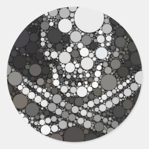 Schedel zwart wit piraat ronde sticker