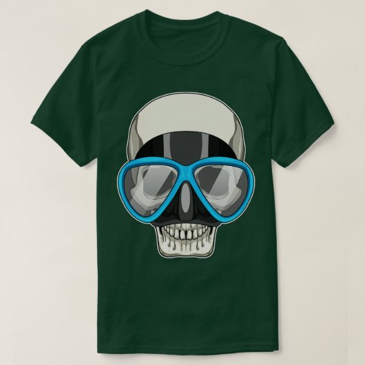 Schedel Zwembril T-shirt (Design voorkant)