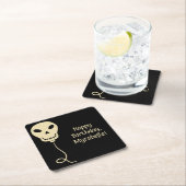 Schedelballon Gothic Verjaardagsfeestje Kartonnen Onderzetters (Insitu)