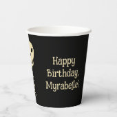 Schedelballon Gothic Verjaardagsfeestje Papieren Bekers (Achterkant)