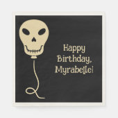 Schedelballon Gothic Verjaardagsfeestje Servet (Voorkant)