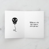 Schedelballonnen Gepersonaliseerde Gothic Verjaard Kaart (Binnen)