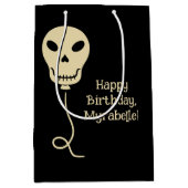 Schedelballonnen Gepersonaliseerde Gothic Verjaard Medium Cadeauzakje (Voorkant)