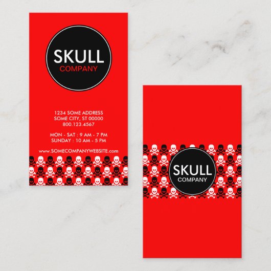 schedelbedrijf centre stripe visitekaartje (Voorkant / Achterkant)