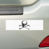 schedelbeenderen bumpersticker (Op auto)