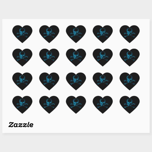  schedelbeenderen hart sticker (Vel)