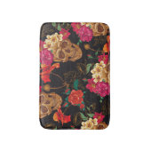 Schedelbloemen: naadloze donkere achtergrond. badmat (Voorkant Verticaal)