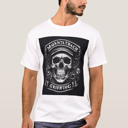 Schedelblokontwerp T-shirt (Voorkant)