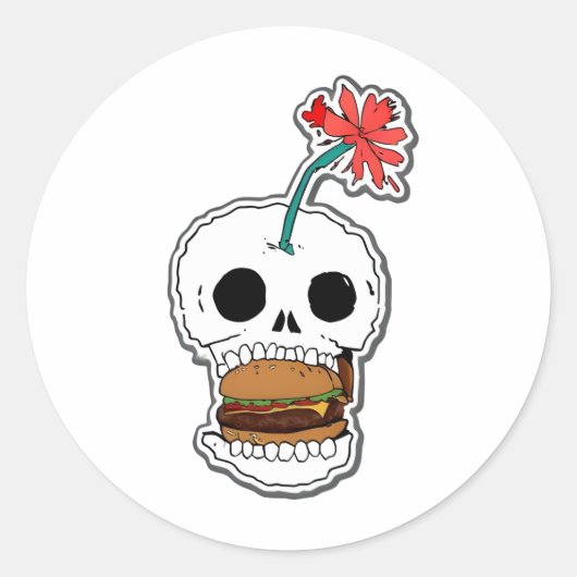 Schedelburger Ronde Sticker (Voorkant)