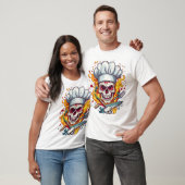 Schedelchef Kookgek � Grappige Kook Skelet T-shirt (Unisex)