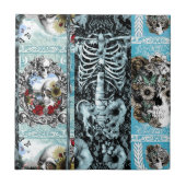  schedelcollage tegeltje (Voorkant)