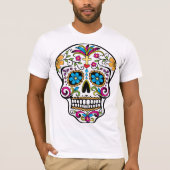 Schedeldag van dode versierde calaveras t-shirt (Voorkant)