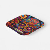 Schedeldag van het dode kleurrijke papier papieren bordje (Gebogen)