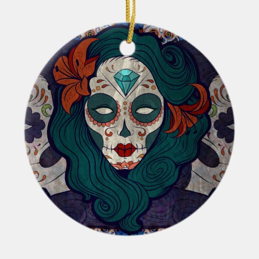 Schedeldames Keramisch Ornament (Voorkant)