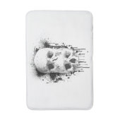 Schedeldruppel Zwart Inktspat Grafisch Badmat (Voorkant Verticaal)