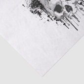 Schedeldruppel Zwarte Inkt Grafisch Feest Tissuepapier (Detail)