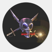 Schedeldynamiet Ronde Sticker (Voorkant)