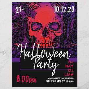 Schedelfeest Flyer Halloweenfeest