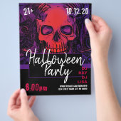 Schedelfeest Flyer Halloweenfeest (Hand)