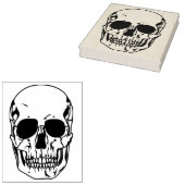 Schedelgezicht 2 illustratie kunststempel rubberstempel (Gestempeld)