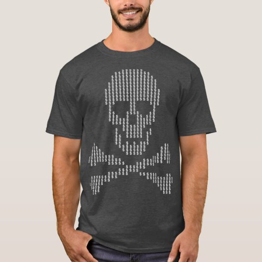 Schedelglyf Stip Kruisbeenderen T-shirt (Voorkant)