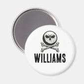 Schedelgolfbal met Kruisbeenderen en Eigen Naam Magneet (Voorkant / Achterkant)