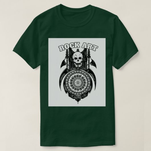 schedelgong bijl en speer t-shirt (Design voorkant)