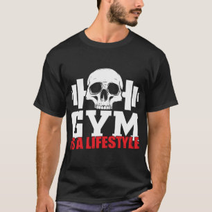 schedelgymzaal is een levensstijl t-shirt