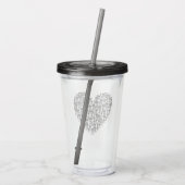 Schedelhart Acryl Drinkbeker (Achterkant)
