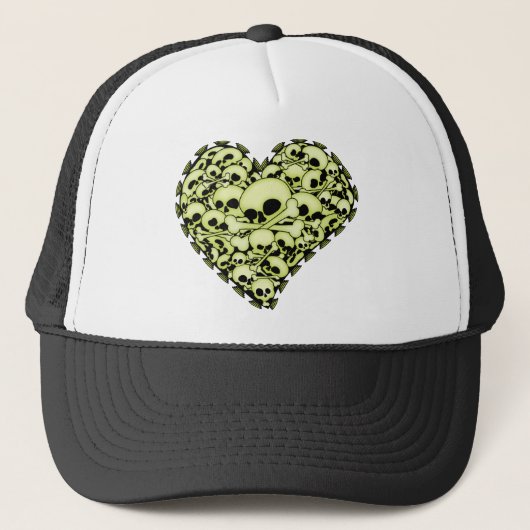 Schedelhart - Groen Trucker Pet (Voorkant)
