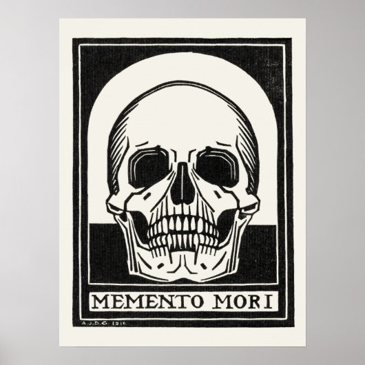 schedelillustratie van Julie De Graag Poster (Voorkant)