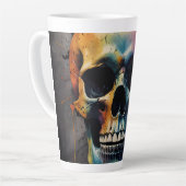 Schedelkleurig hoofd latte mok (Linkerhoek)