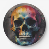Schedelkleurig hoofd papieren bordje (Voorkant)