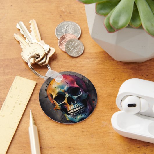Schedelkleurig hoofd sleutelhanger (Bureau)