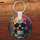 Schedelkleurig hoofd sleutelhanger (Voorkant)