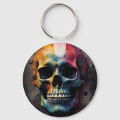 Schedelkleurig hoofd sleutelhanger (Achterkant)