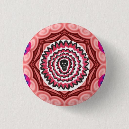 Schedelknop Ronde Button 3,2 Cm (Voorkant)
