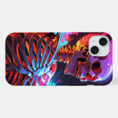 Schedelkunst iPhone hoesje (Achterkant horizontaal)