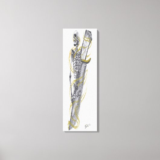 schedelmes canvas afdruk (Voorkant)