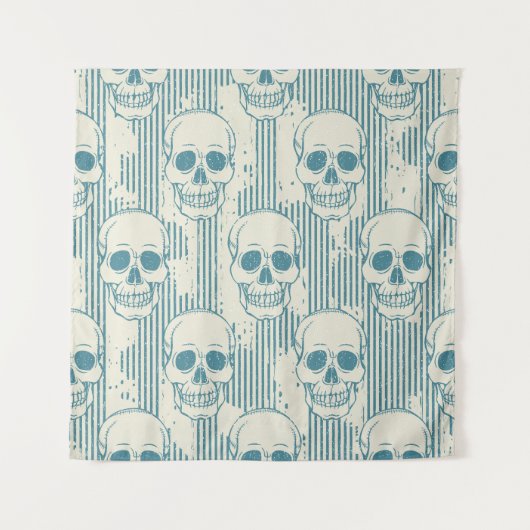 Schedelmotief: Naadloos vrijhand patroon Wandkleed (Voorkant)