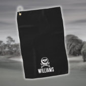 Schedelnaam Golfbal En Kruisbeenderen Golfhanddoek