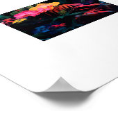 Schedelneon-Oerwoud | Orchideeënbloemen Poster (Hoek)