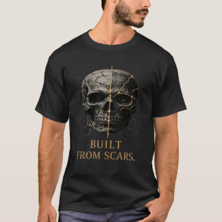 Schedelontwerp Gebouwd Uit Littekens T-shirt