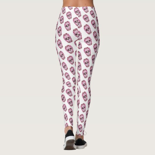 Schedelpatroon Aangepaste Leggings (Achterkant)