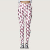 Schedelpatroon Aangepaste Leggings (Voorkant)